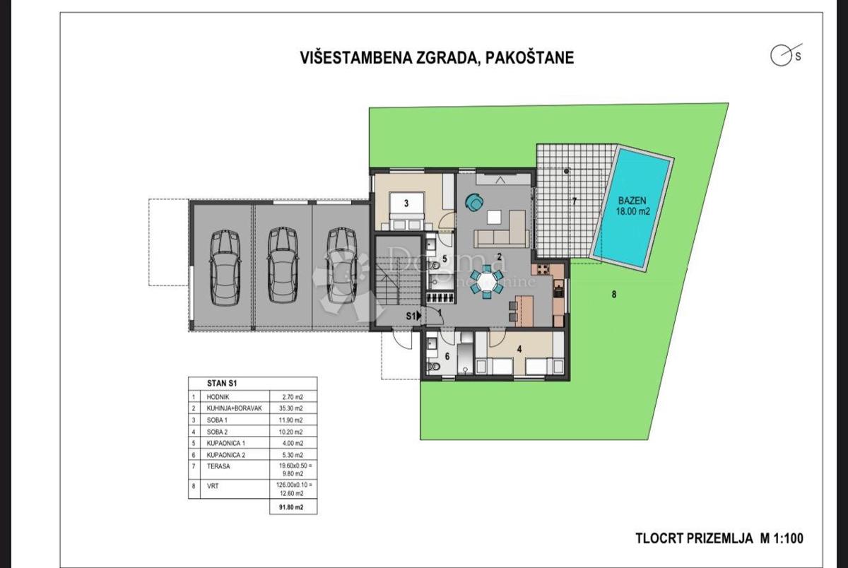 Allogio Pakoštane, 91,80m2