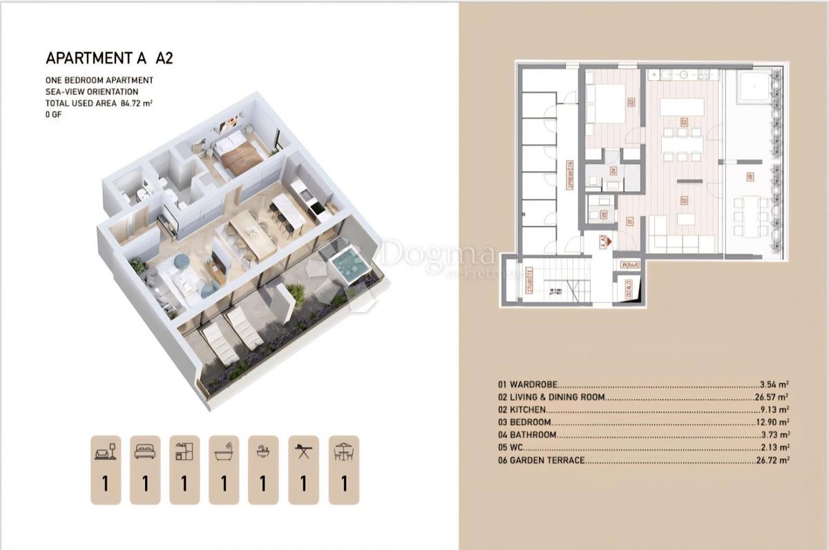 Allogio Opatija, 85m2