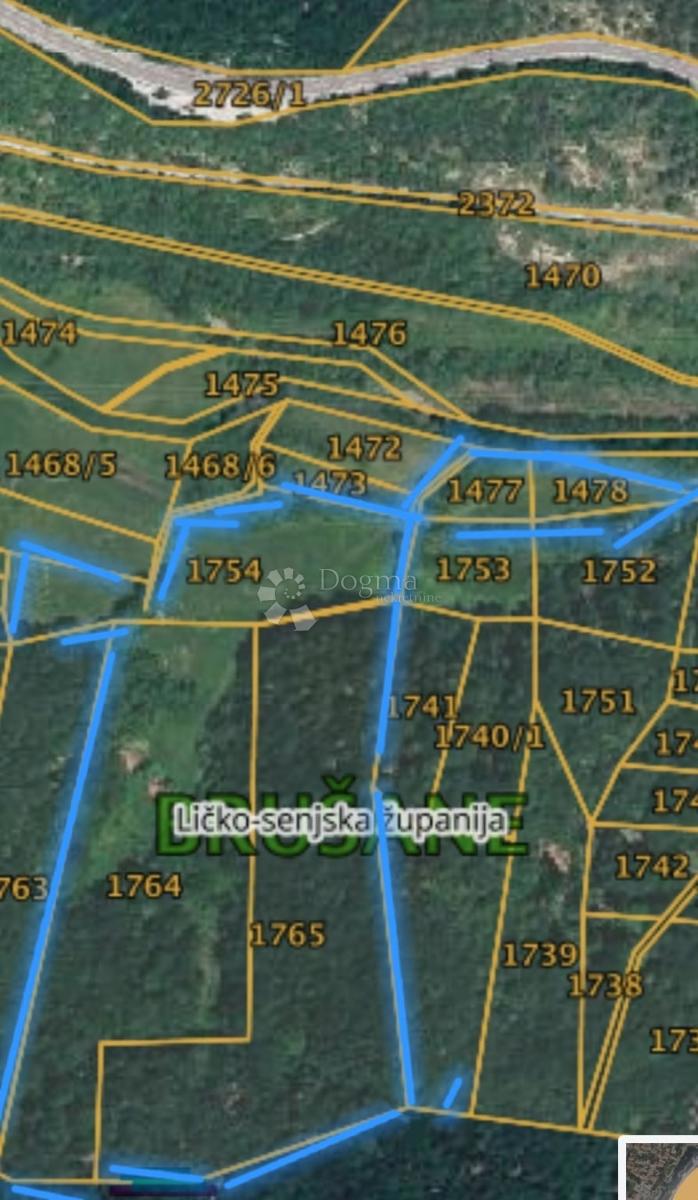 Terreno edificabile Brušane, Gospić - Okolica, 45.000m2