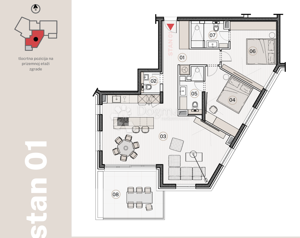 Allogio Jesenice, Dugi Rat, 96,79m2