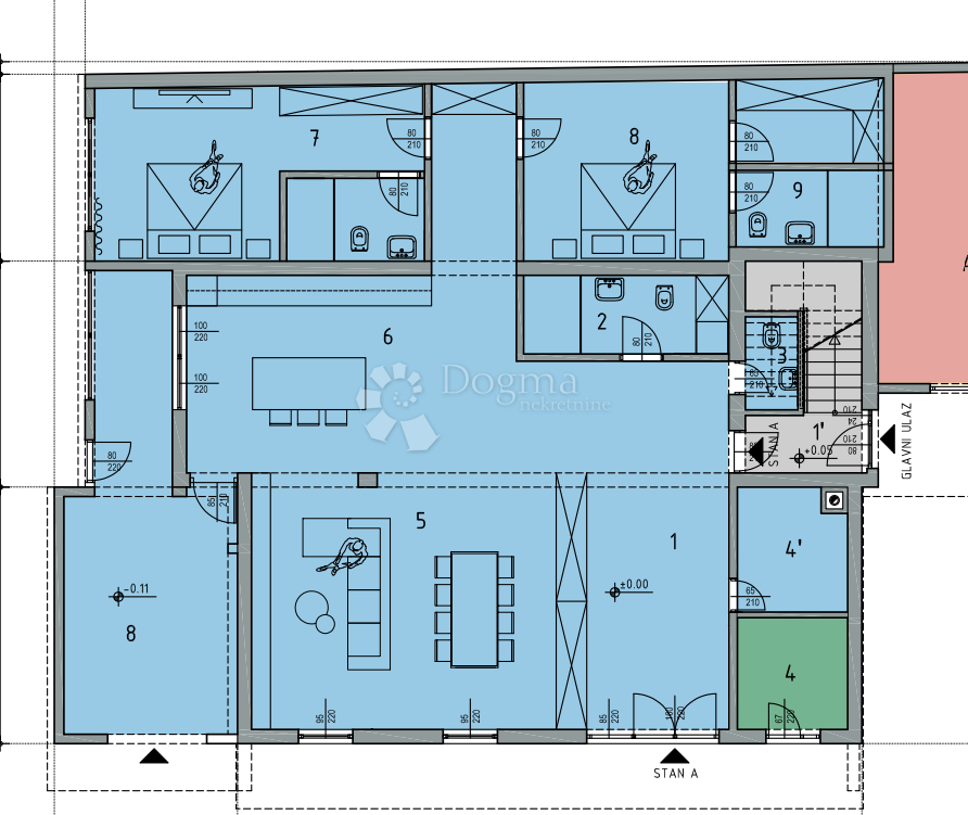Allogio Kostrena Sveta Lucija, Kostrena, 212m2