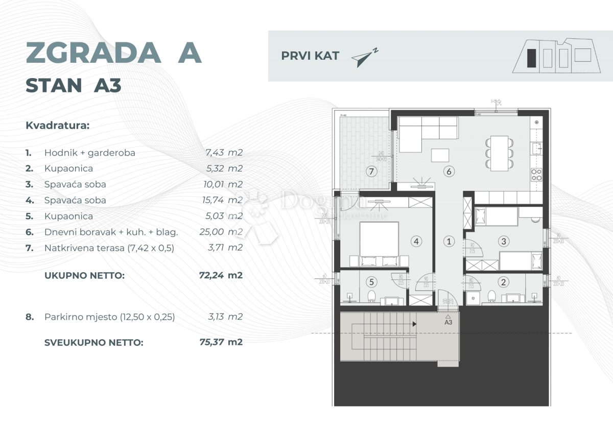 Allogio Fažana, 55,08m2