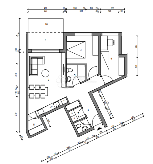 Allogio Sloboština, Novi Zagreb - Istok, 80,72m2