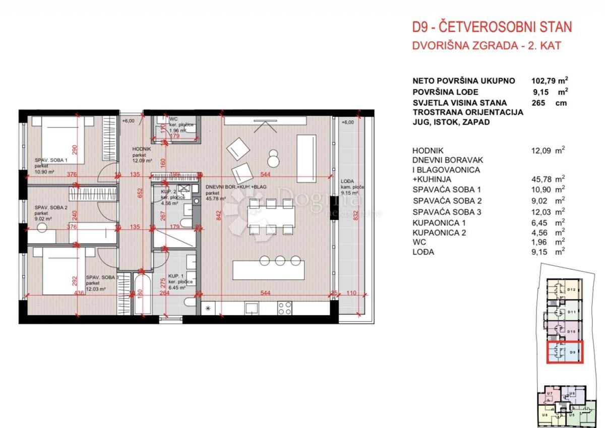 Allogio Laščina, Maksimir, 102,86m2