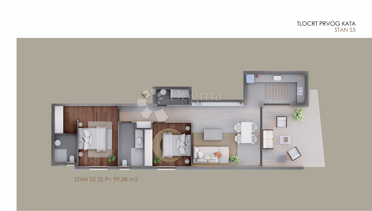 Allogio Privlaka, 99,88m2