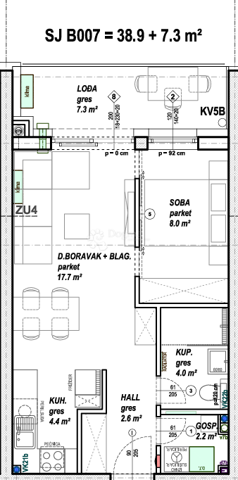 Allogio Martane, Čakovec, 38,90m2