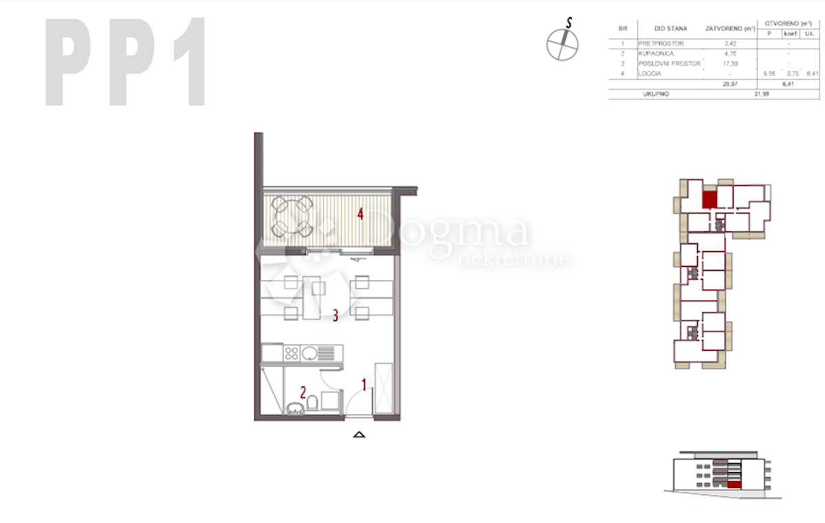 Locale commerciale Trogir, 31,98m2