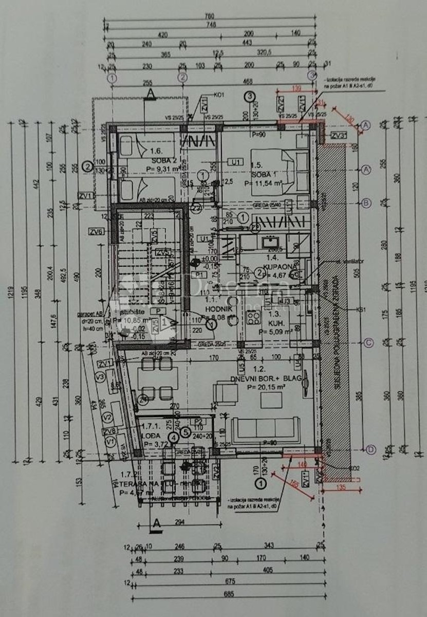 Appartamento Šilo, Dobrinj, 64,70m2