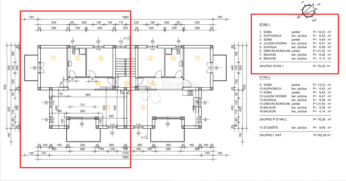 Appartamento Malinska, Malinska-Dubašnica, 76,29m2