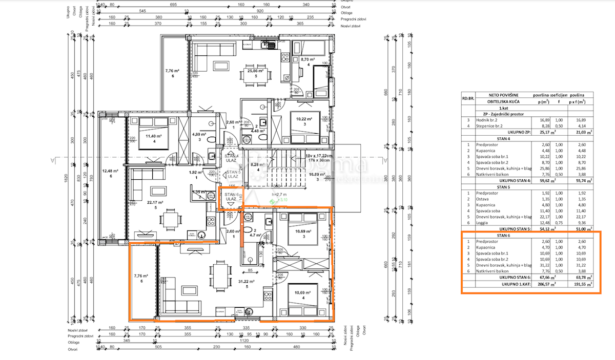 Allogio Žminj, 55,74m2