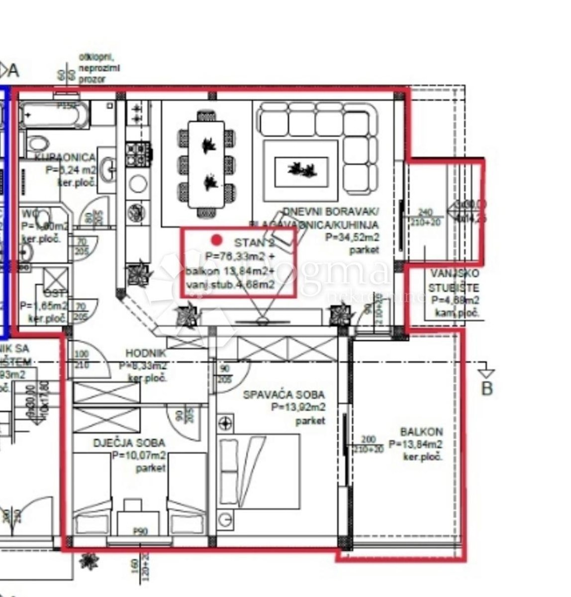 Allogio Privlaka, 94,85m2