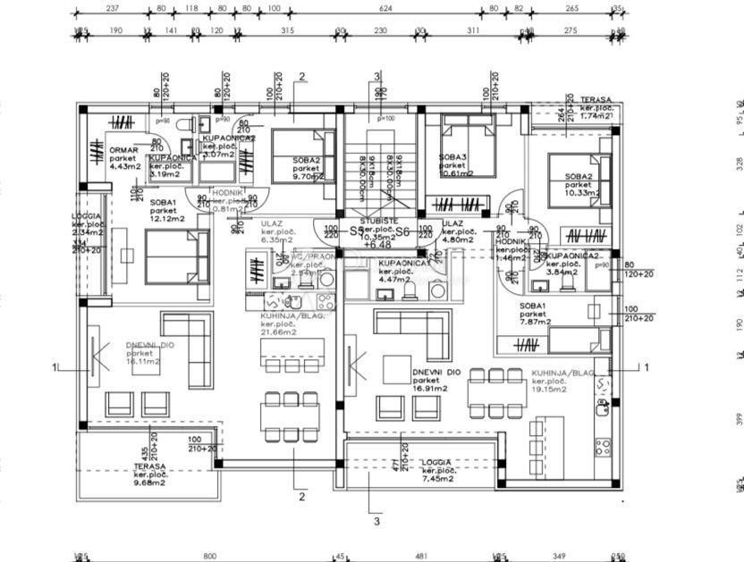 Appartamento Sukošan, 109,82m2