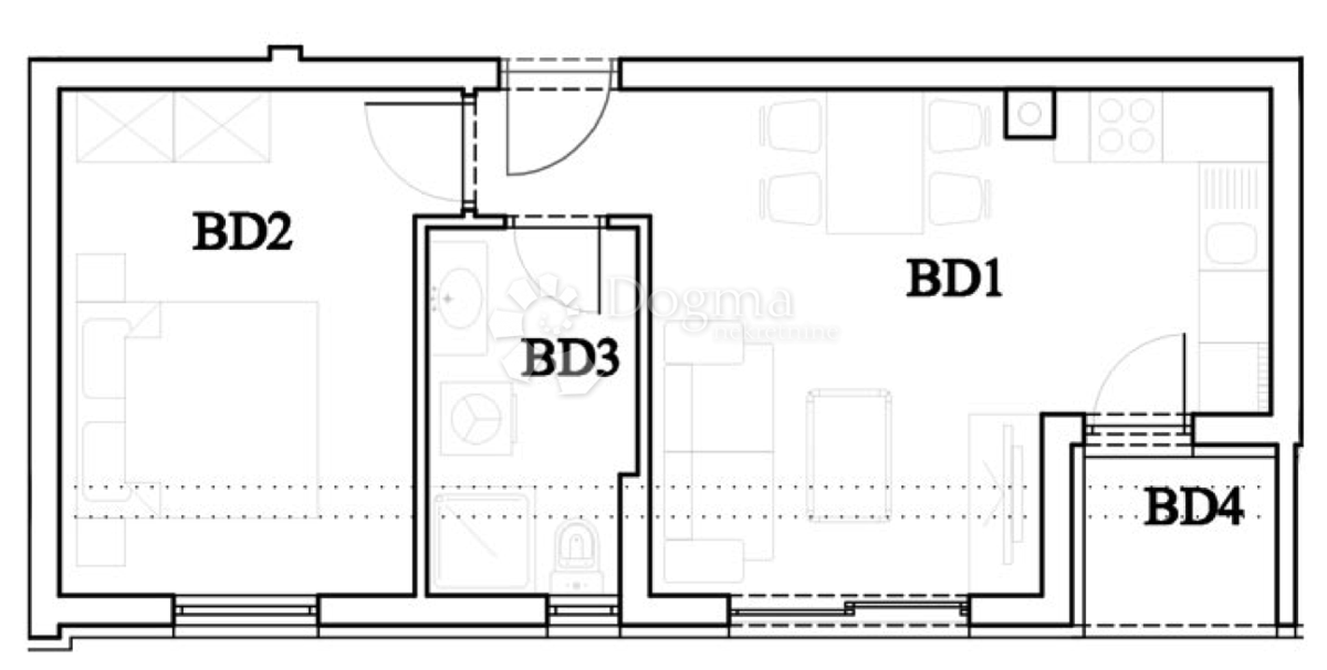 Allogio Štinjan, Pula, 49,28m2