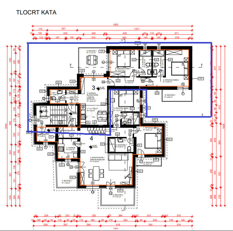 Appartamento Krk, 105m2