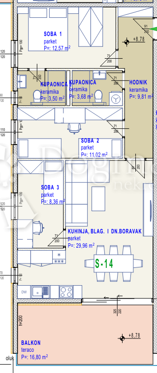 Allogio Seget Donji, Seget, 95,70m2