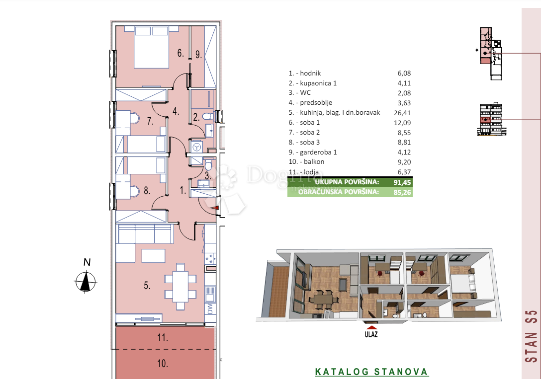 Allogio Seget Donji, Seget, 91,45m2