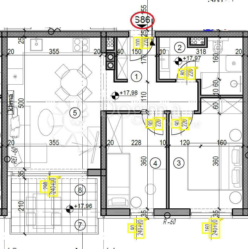 Allogio Monvidal, Pula, 54,01m2