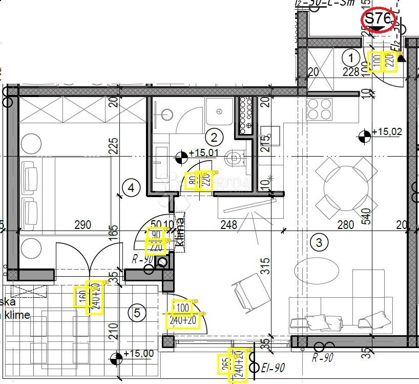 Allogio Monvidal, Pula, 54,01m2