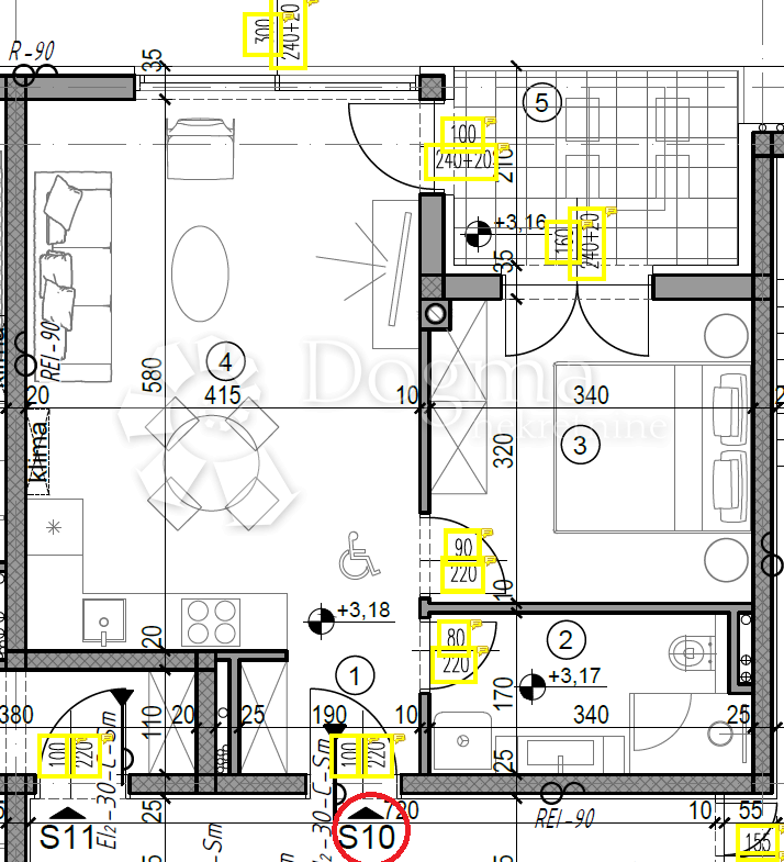 Allogio Monvidal, Pula, 49,05m2