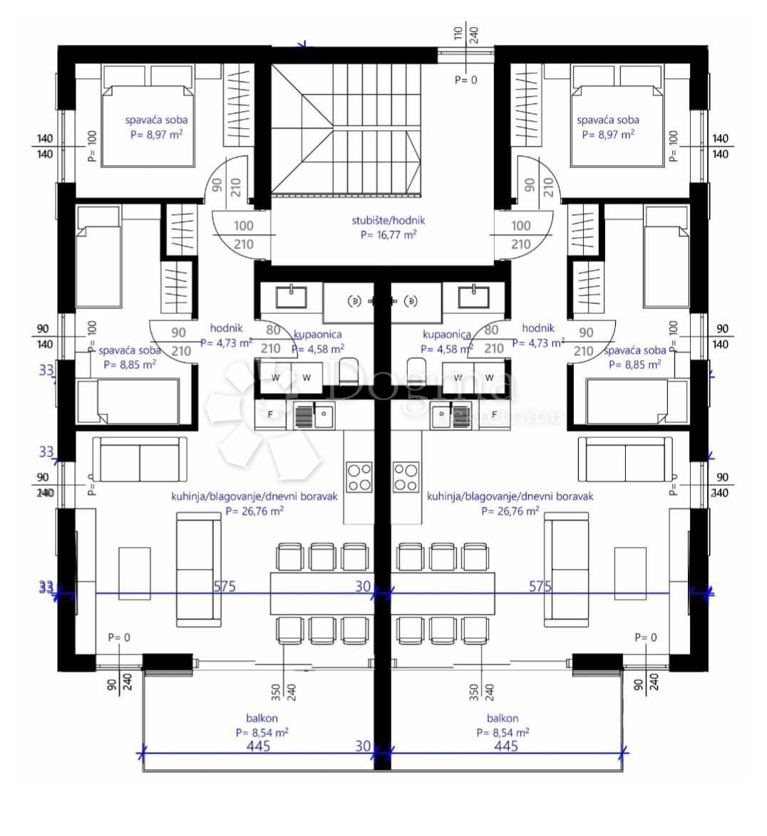 Allogio Povljana, 55,12m2