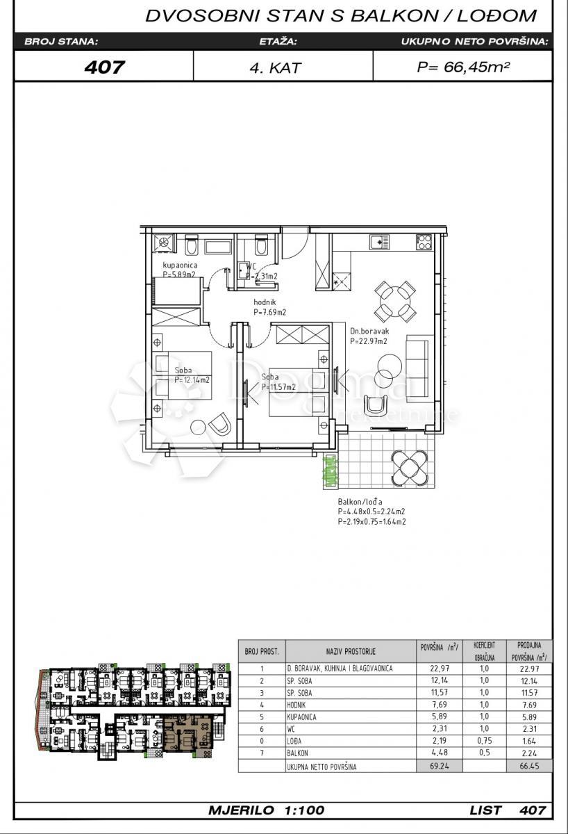 Allogio Makarska, 47,94m2