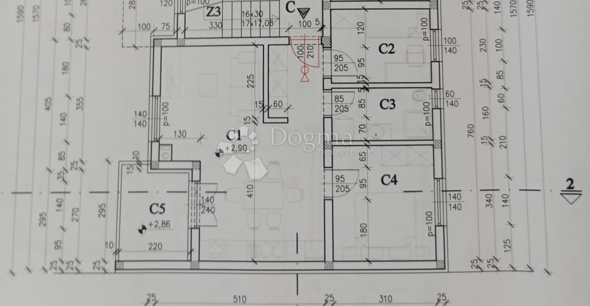 Allogio Kaštanjer, Pula, 54,98m2