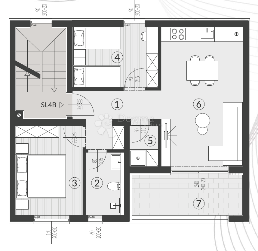 Allogio Štinjan, Pula, 57,13m2