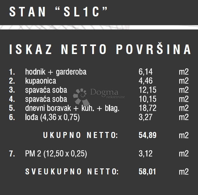 Allogio Štinjan, Pula, 57,13m2