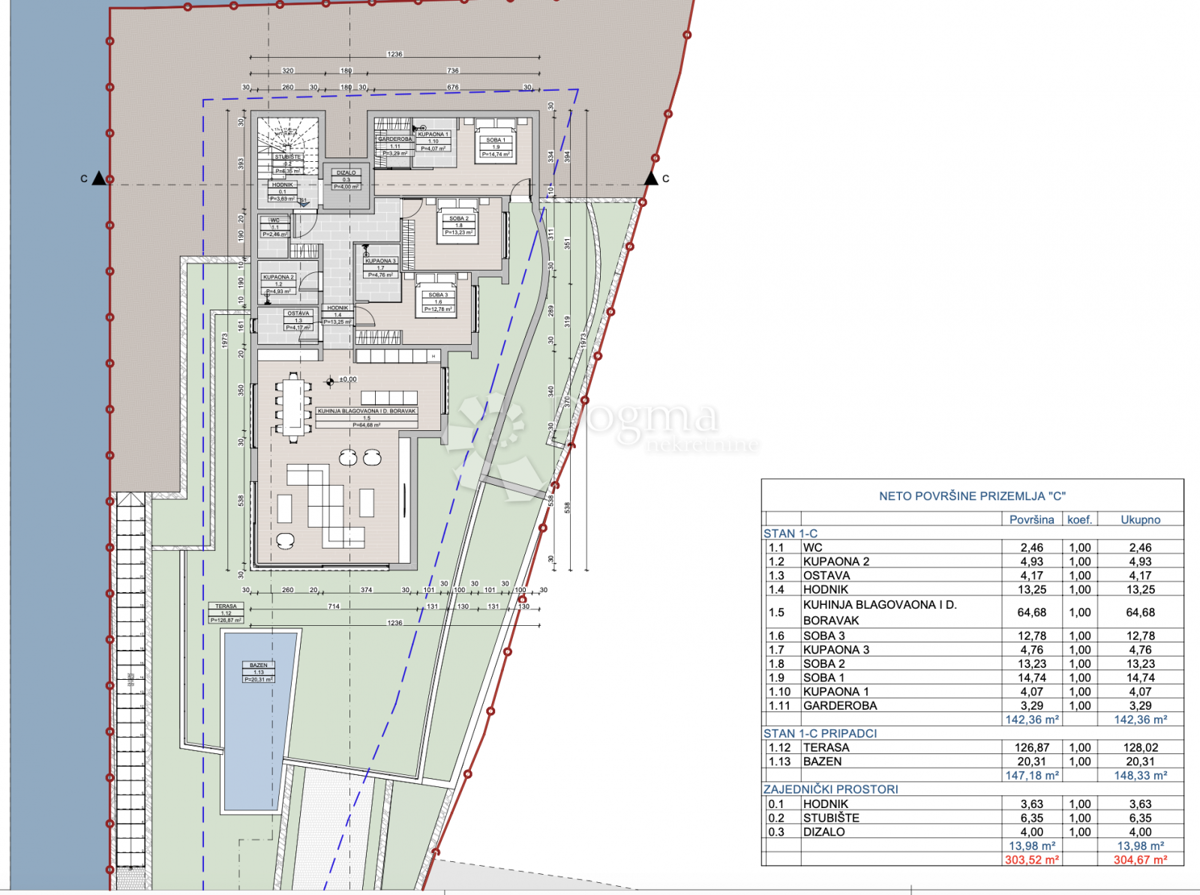 Terreno Opatija - Centar, Opatija, 852m2