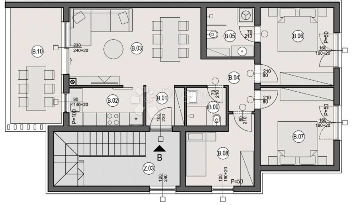 Allogio Valdebek, Pula, 93,66m2