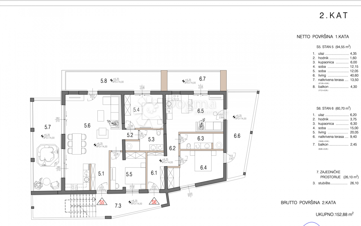 Allogio Tribunj, 95m2