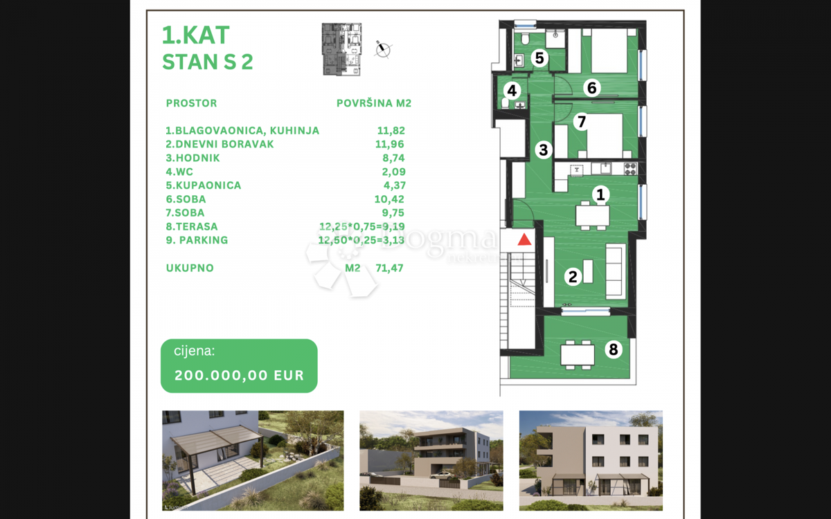 Allogio Brodarica, Šibenik - Okolica, 59,15m2