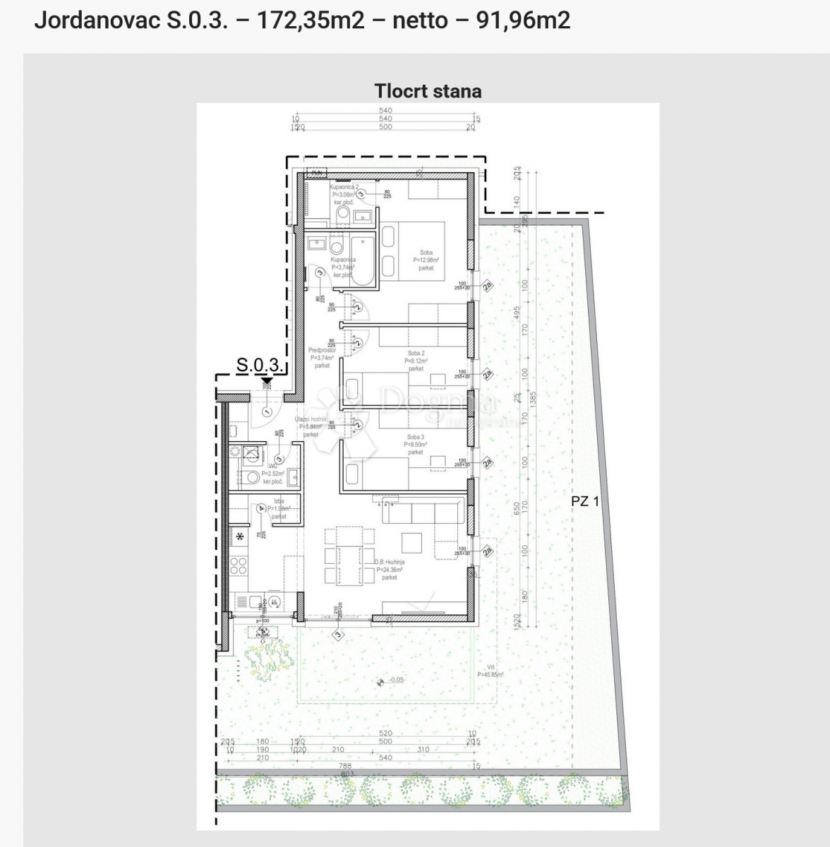 Allogio Maksimir, 102,84m2