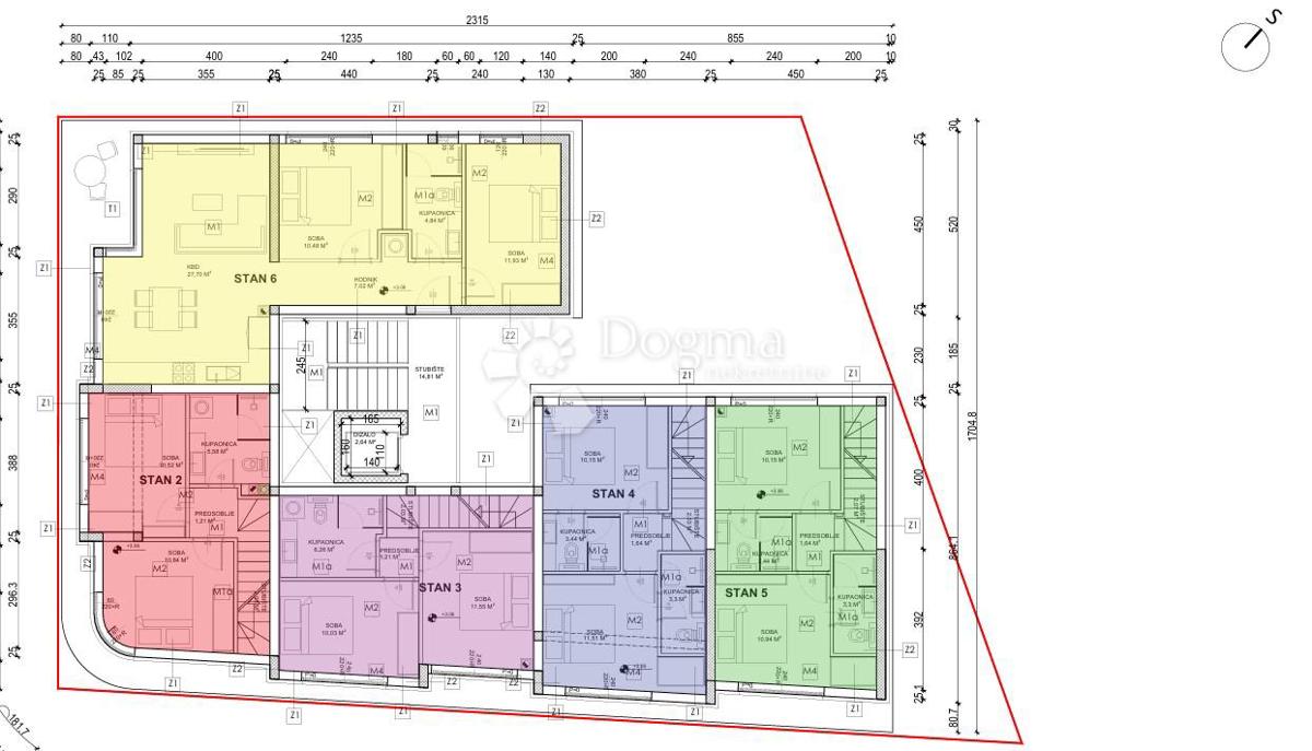 Allogio Sveti Petar na Moru, Sveti Filip I Jakov, 69,31m2