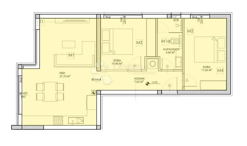 Allogio Sveti Petar na Moru, Sveti Filip I Jakov, 69,31m2