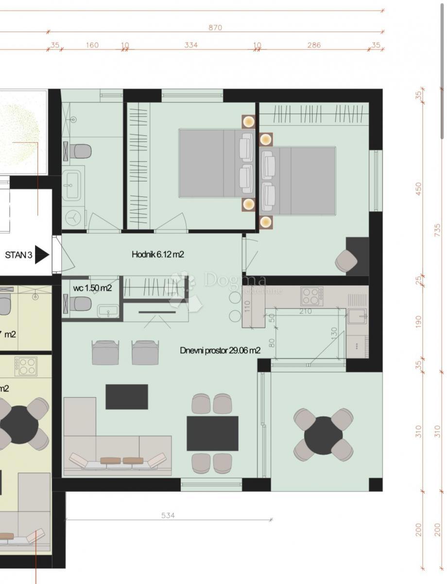 Allogio Nova Vas, Poreč, 75,12m2