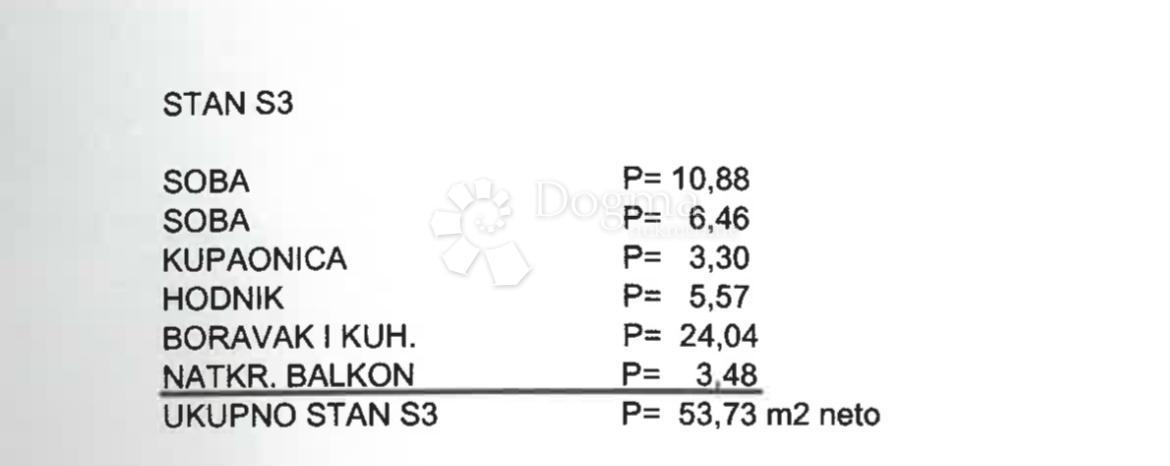 Appartamento Povile, Novi Vinodolski, 53,73m2