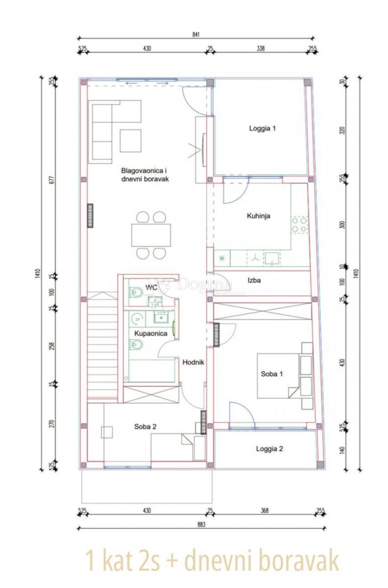 Allogio Antunovac, Virovitica, 102,86m2