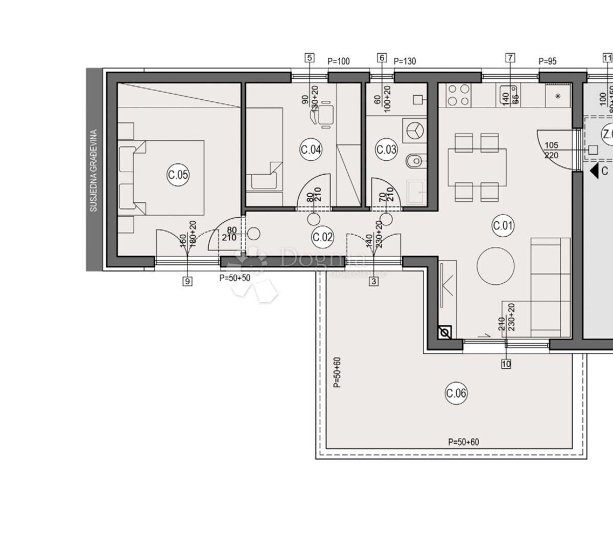 Allogio Valmade, Pula, 50,91m2