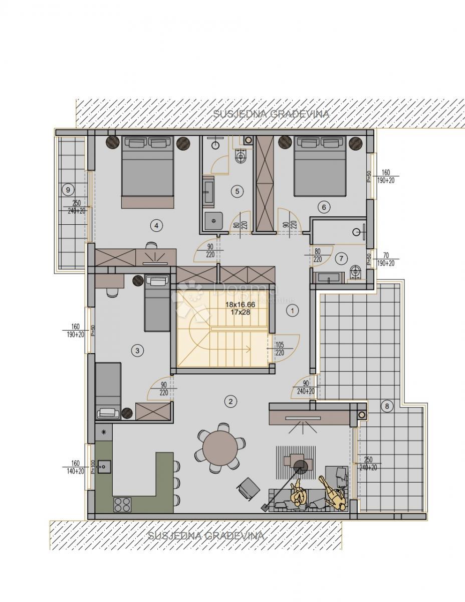 Allogio Kaštanjer, Pula, 72,42m2