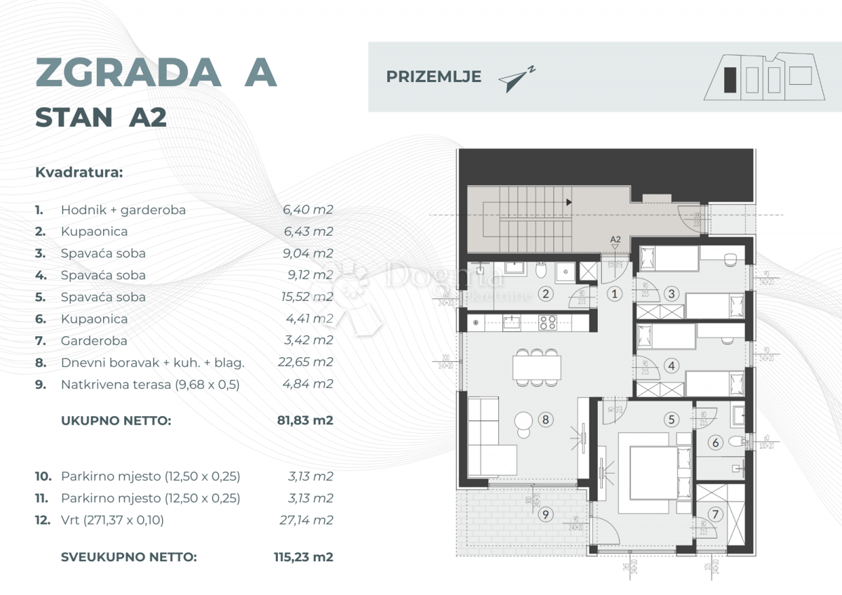 Allogio Fažana, 55,08m2