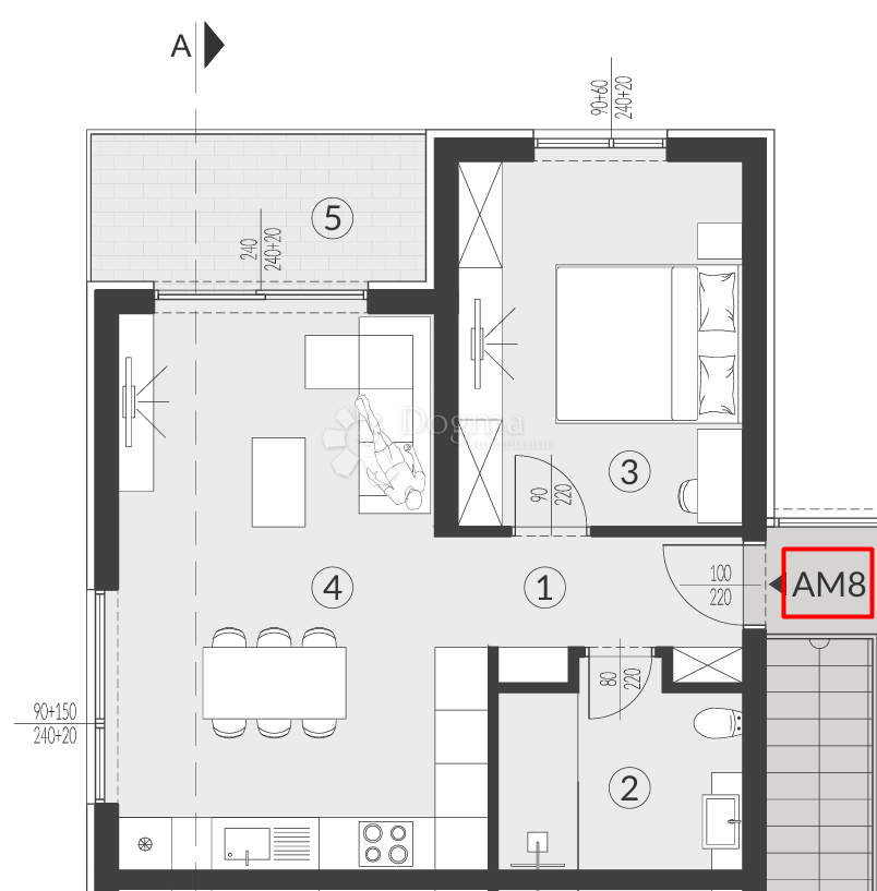 Allogio Banjole, Medulin, 51,87m2