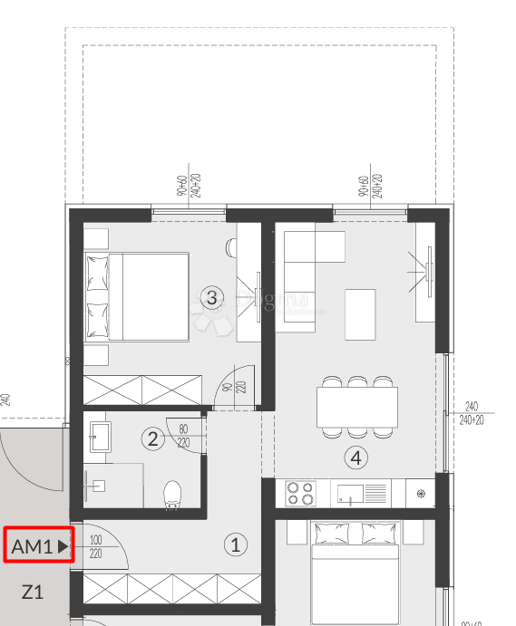 Allogio Banjole, Medulin, 51,87m2