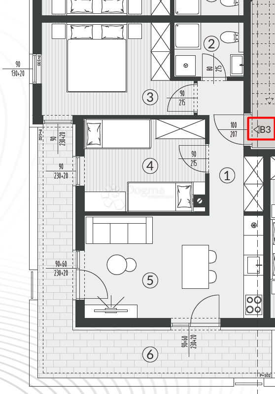 Allogio Šikići, Pula, 51,03m2
