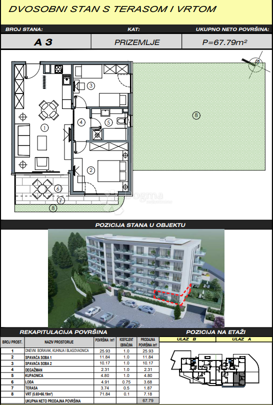 Allogio Makarska, 56,41m2