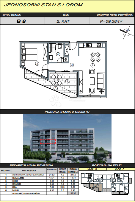 Allogio Makarska, 99,59m2