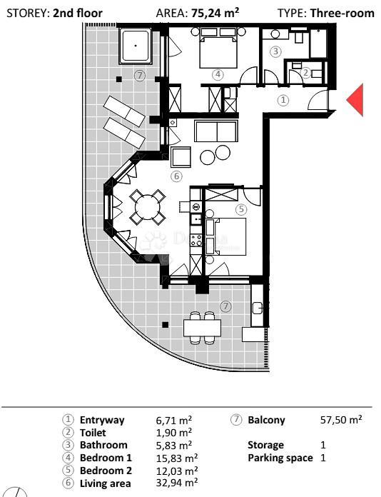 Allogio Umag, 66,90m2