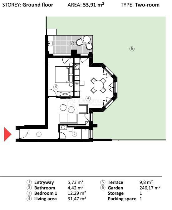 Allogio Umag, 66,90m2