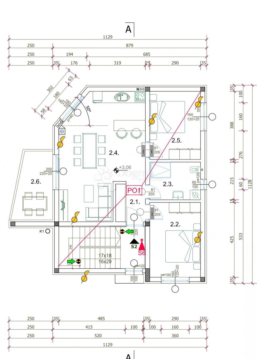 Allogio Valdebek, Pula, 54,99m2