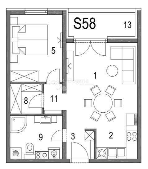 Allogio Klinča Sela, 47,51m2